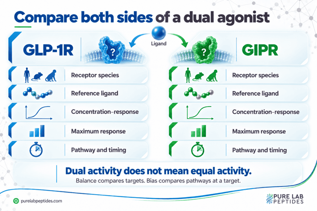 GLP-1 and GIP receptor comparisons ask the same questions about potency, response, pathway and assay conditions.